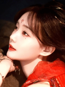 Cô gái cổ trang trong sa y đỏ – ảnh bìa truyện Thanh Điểu thể loại cung đấu, báo thù